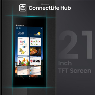 Hisense, NoFrost, 614 L, height 179 cm, black - SBS Refrigerator