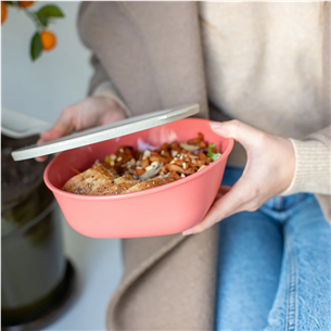 Koziol CONNECT BOX 1.3 L, coral - Box with lid