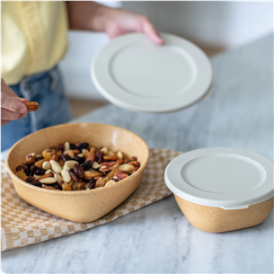 Koziol CONNECT BOX 1.3 L, brown - Box with lid