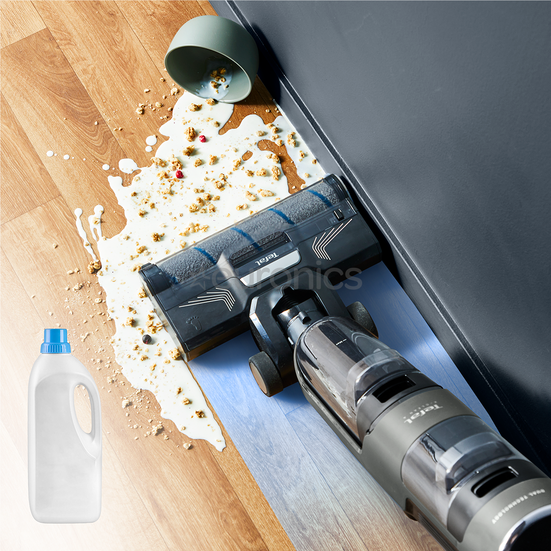 Tefal X-Clean 4, Wet & Dry, pelēka - Bezvadu putekļu sūcējs