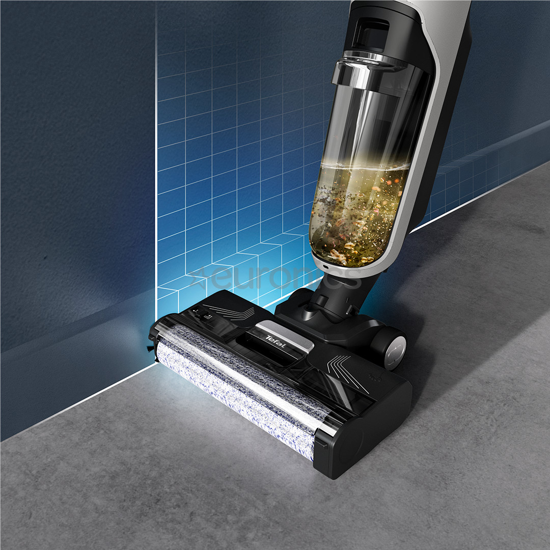 Tefal X-Clean 4, Wet & Dry, pelēka - Bezvadu putekļu sūcējs