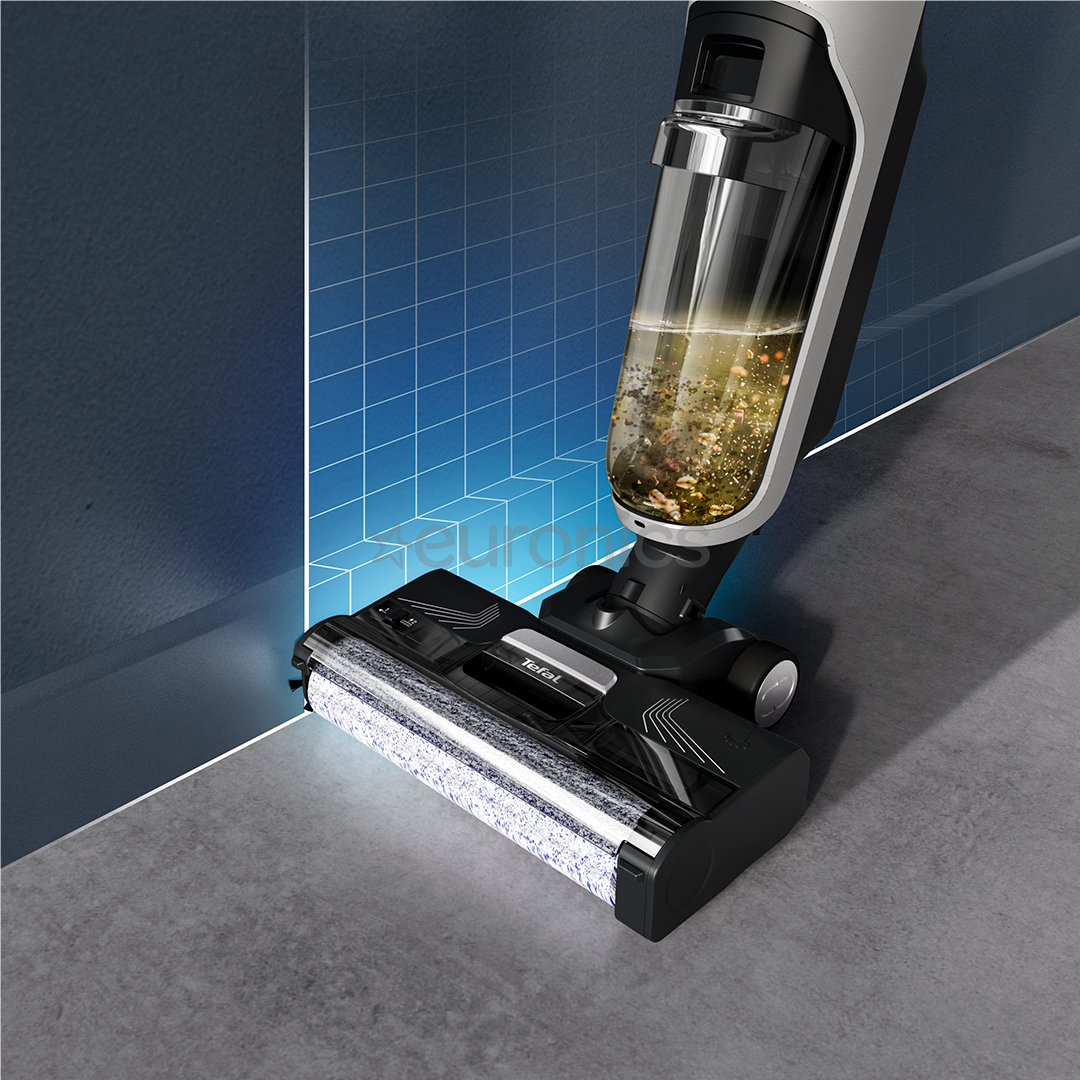 Tefal X-Clean 4, Wet & Dry, pelēka - Bezvadu putekļu sūcējs