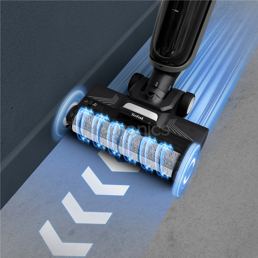 Tefal X-Clean 4, Wet & Dry, pelēka - Bezvadu putekļu sūcējs