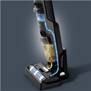 Tefal X-Clean 4, Wet & Dry, pelēka - Bezvadu putekļu sūcējs