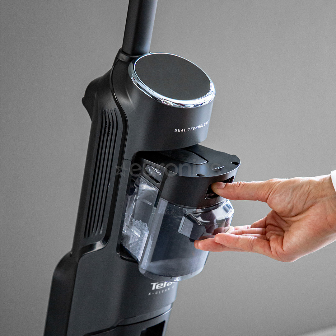 Tefal X-Clean 4, Wet & Dry, pelēka - Bezvadu putekļu sūcējs