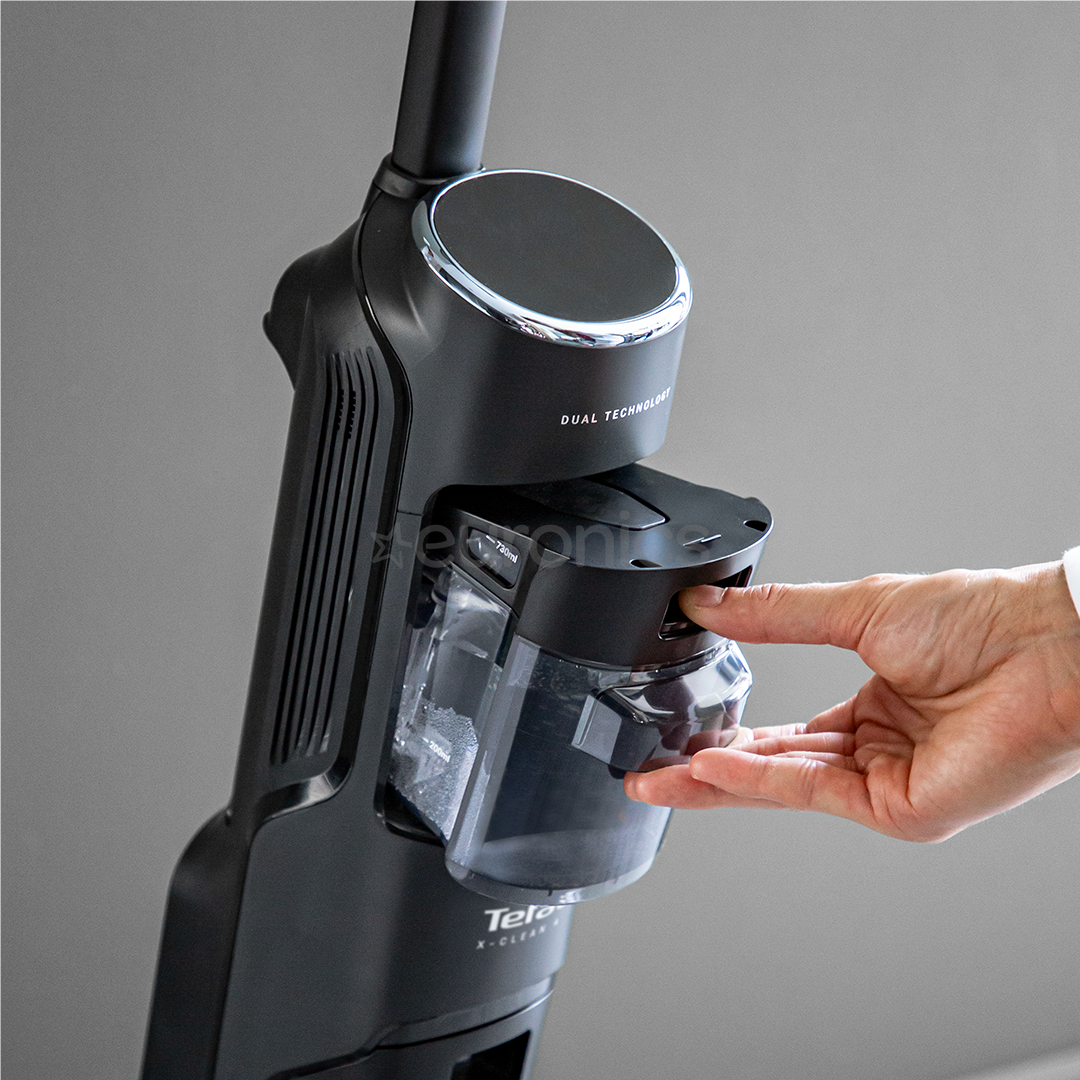 Tefal X-Clean 4, Wet & Dry, pelēka - Bezvadu putekļu sūcējs