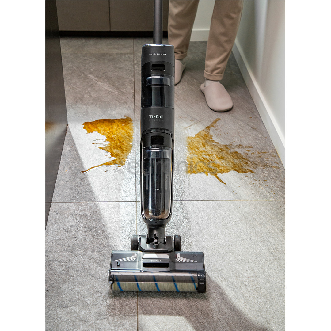 Tefal X-Clean 4, Wet & Dry, pelēka - Bezvadu putekļu sūcējs