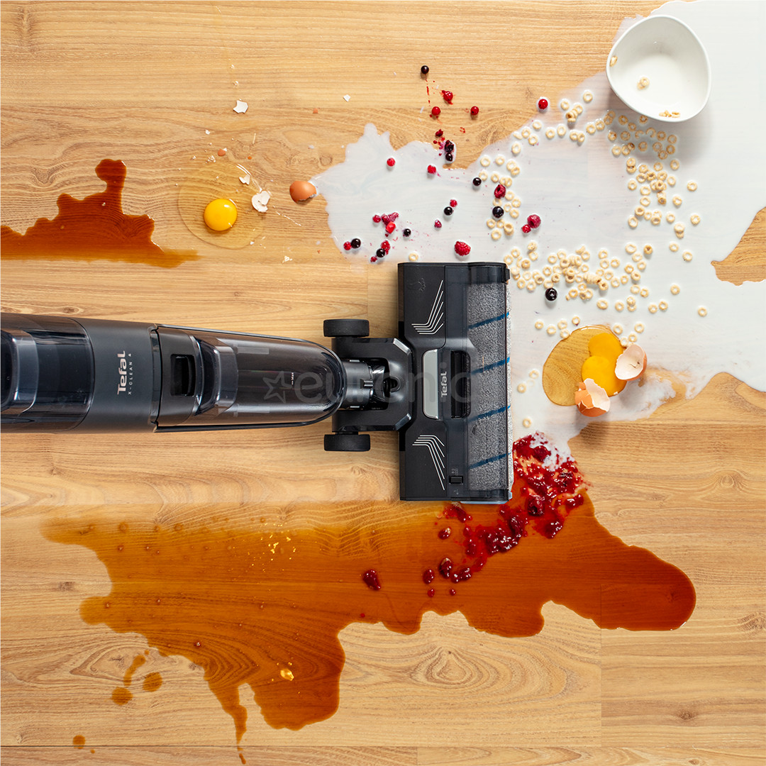 Tefal X-Clean 4, Wet & Dry, pelēka - Bezvadu putekļu sūcējs