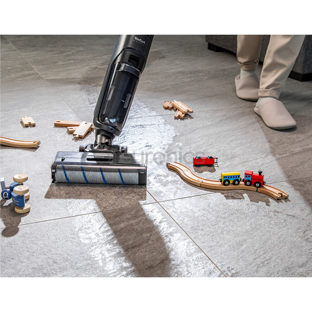 Tefal X-Clean 4, Wet & Dry, pelēka - Bezvadu putekļu sūcējs