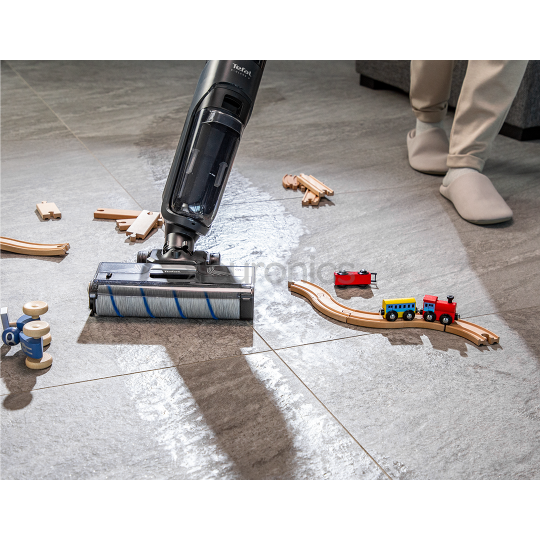 Tefal X-Clean 4, Wet & Dry, pelēka - Bezvadu putekļu sūcējs