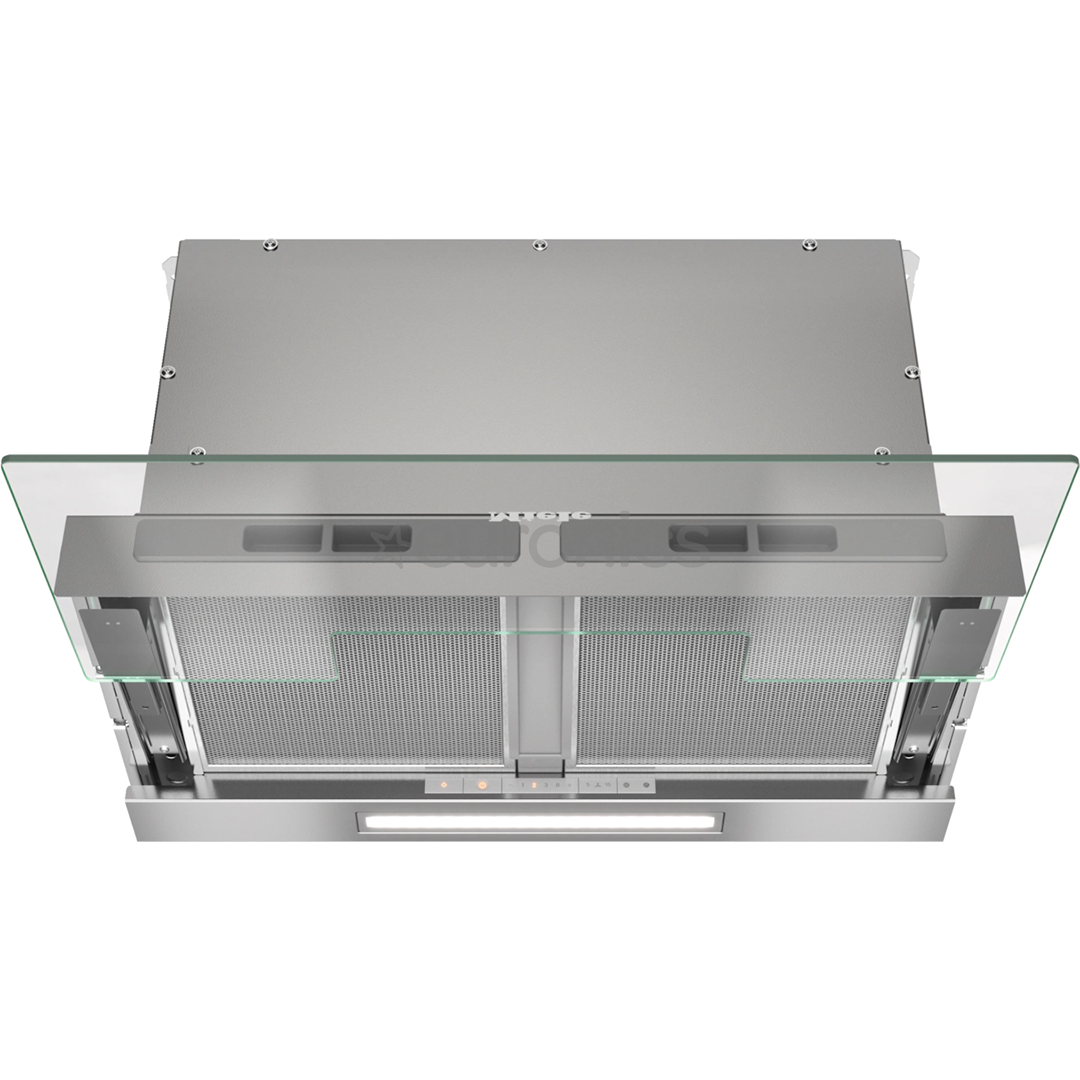 Miele, 600 m³/h, width 56.1 cm, transparent glass - Built-in cooker hood