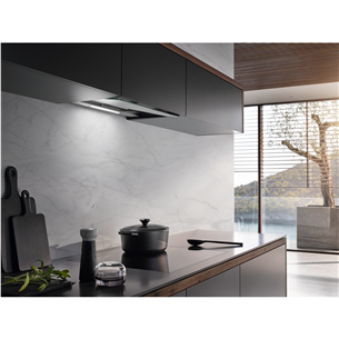 Miele, 600 m³/h, width 56.1 cm, transparent glass - Built-in cooker hood