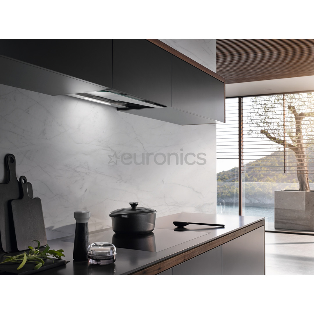 Miele, 600 m³/h, platums 56.1 cm, caurspīdīgs stikls - Iebūvējams tvaika nosūcējs