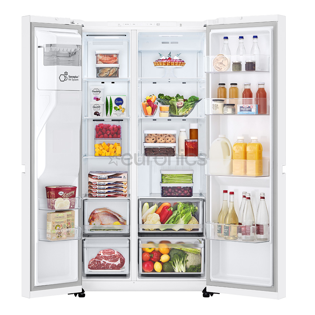 LG, Water & Ice Dispenser, 638 L, augstums 179 cm, balta - SBS Ledusskapis