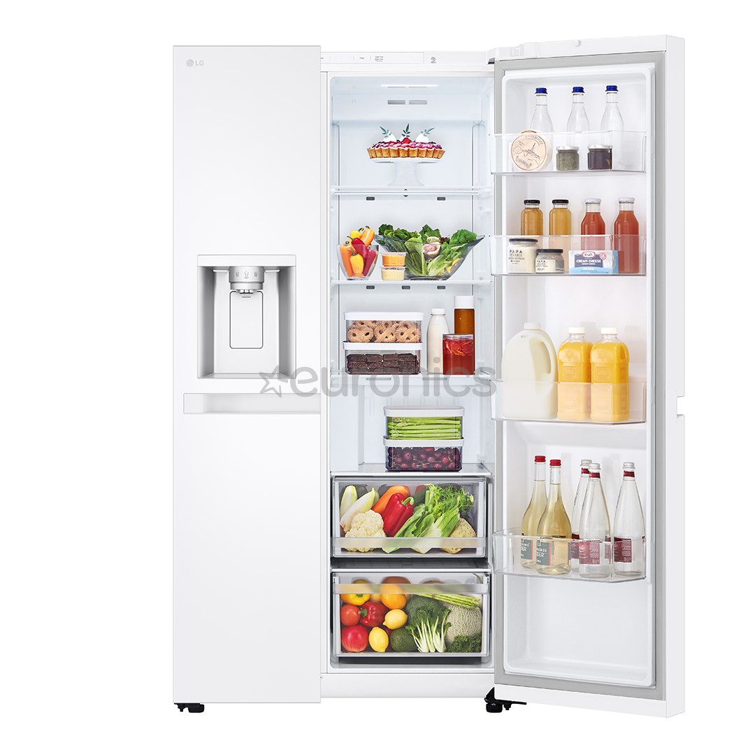 LG, Water & Ice Dispenser, 638 L, augstums 179 cm, balta - SBS Ledusskapis