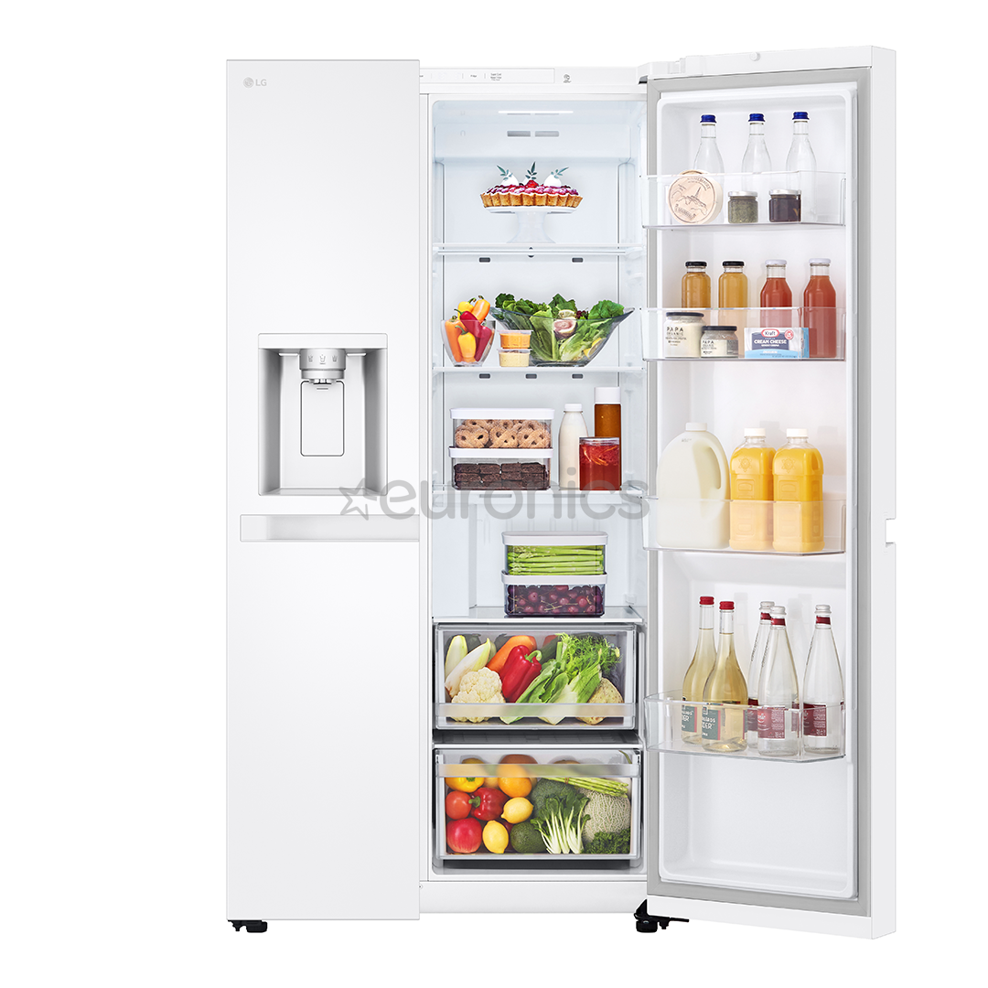 LG, Water & Ice Dispenser, 638 L, height 179 cm, white - SBS-Refrigerator