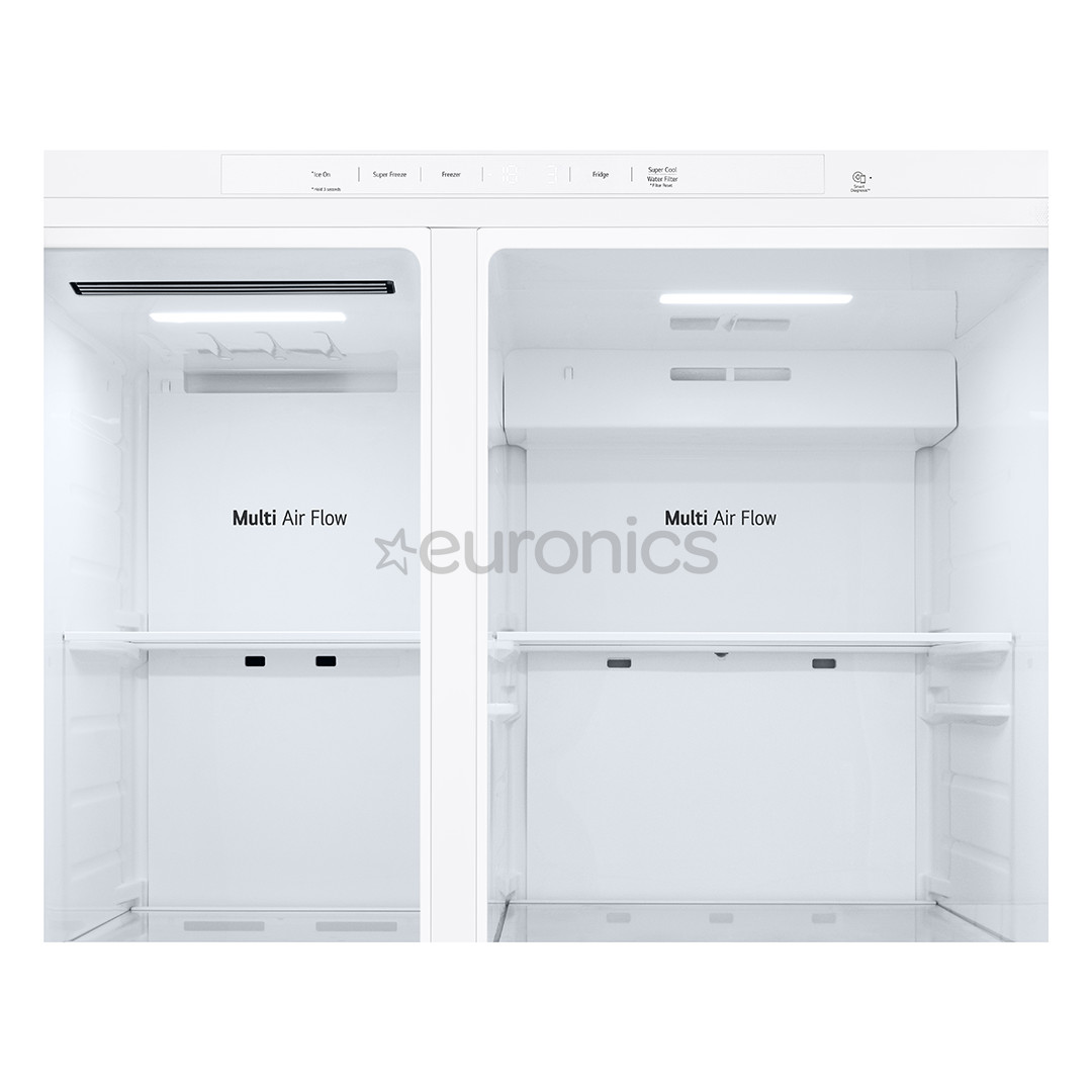 LG, Water & Ice Dispenser, 638 L, augstums 179 cm, balta - SBS Ledusskapis