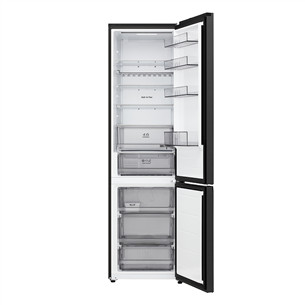 LG, NoFrost, 375 L, augstums 203 cm, melna tērauda - Ledusskapis