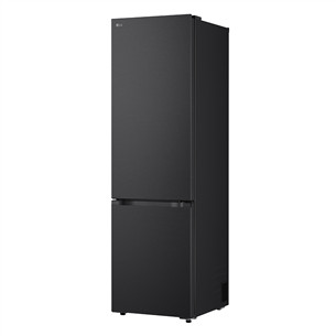 LG, NoFrost, 375 L, augstums 203 cm, melna tērauda - Ledusskapis