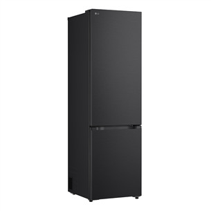 LG, NoFrost, 375 L, augstums 203 cm, melna tērauda - Ledusskapis