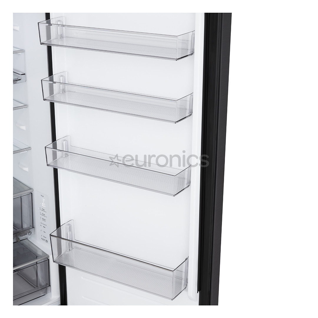 LG, NoFrost, 375 L, augstums 203 cm, melna tērauda - Ledusskapis