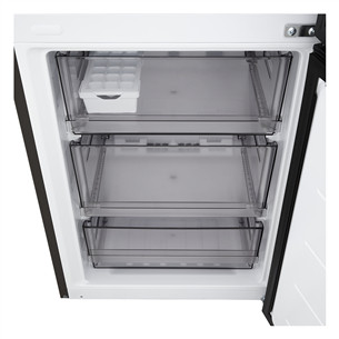 LG, NoFrost, 375 L, augstums 203 cm, melna tērauda - Ledusskapis