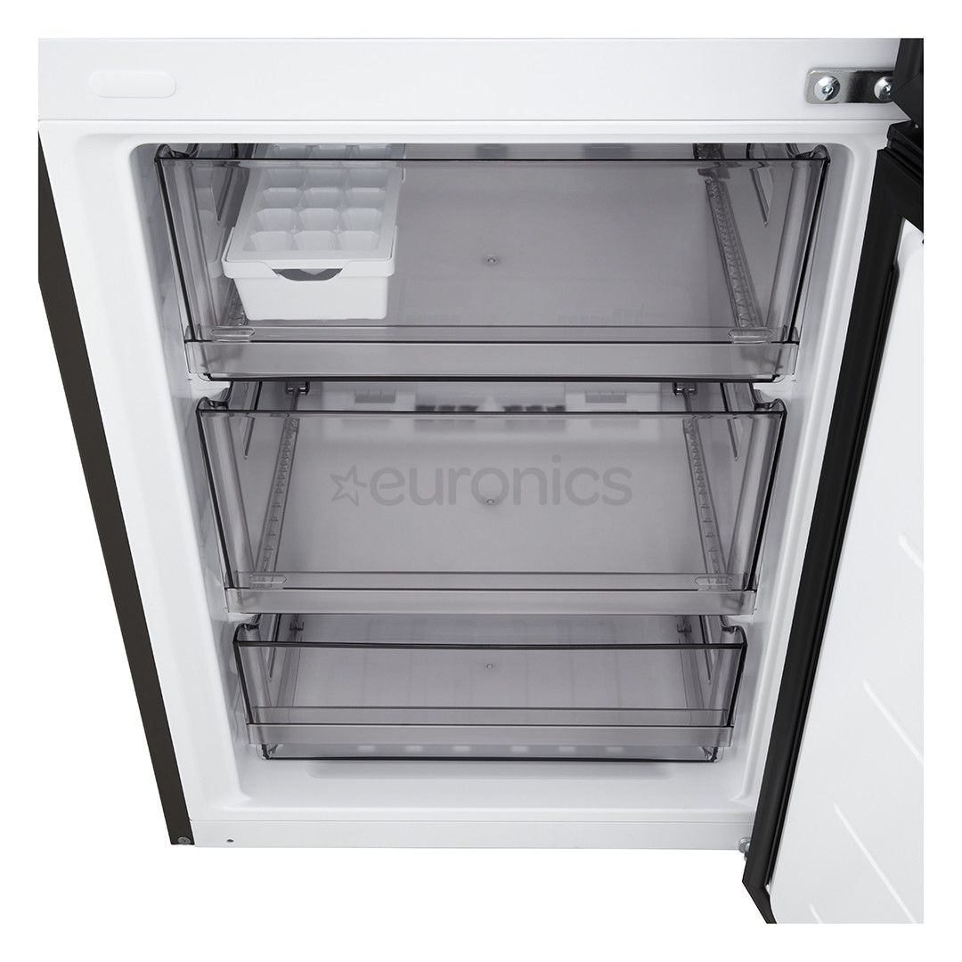 LG, NoFrost, 375 L, augstums 203 cm, melna tērauda - Ledusskapis