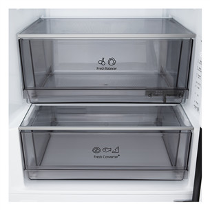 LG, NoFrost, 375 L, augstums 203 cm, melna tērauda - Ledusskapis