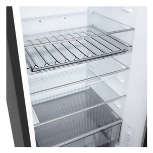 LG, NoFrost, 375 L, augstums 203 cm, melna tērauda - Ledusskapis