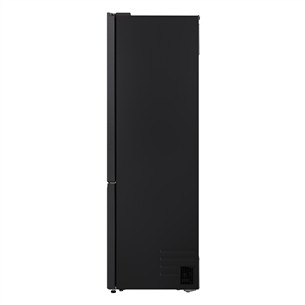 LG, NoFrost, 375 L, augstums 203 cm, melna tērauda - Ledusskapis