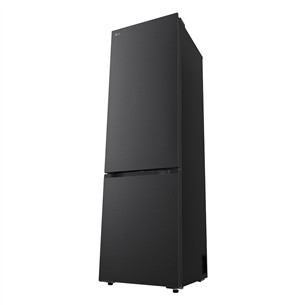 LG, NoFrost, 375 L, augstums 203 cm, melna tērauda - Ledusskapis