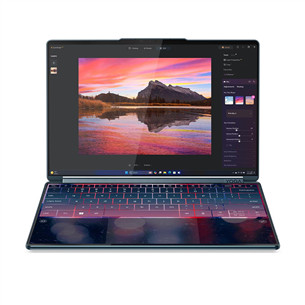 Lenovo Yoga Book 9i Gen 10, 14'', WQXGA+, OLED, 120 Hz, Ultra 7, 32 GB, 1 TB, W11P, ENG, zila - Portatīvais dators 83KJ000BNT