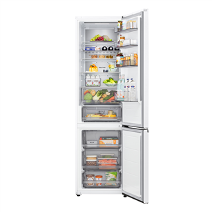 LG, NoFrost, 375 L, height 203 cm, white - Refrigerator