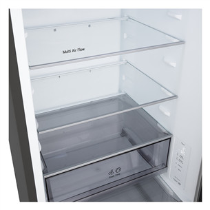 LG, Total No Frost, 333 L, augstums 186 cm, matēta melna - Ledusskapis