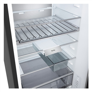 LG, Total No Frost, 375 L, augstums 203 cm, melna tērauda - Ledusskapis