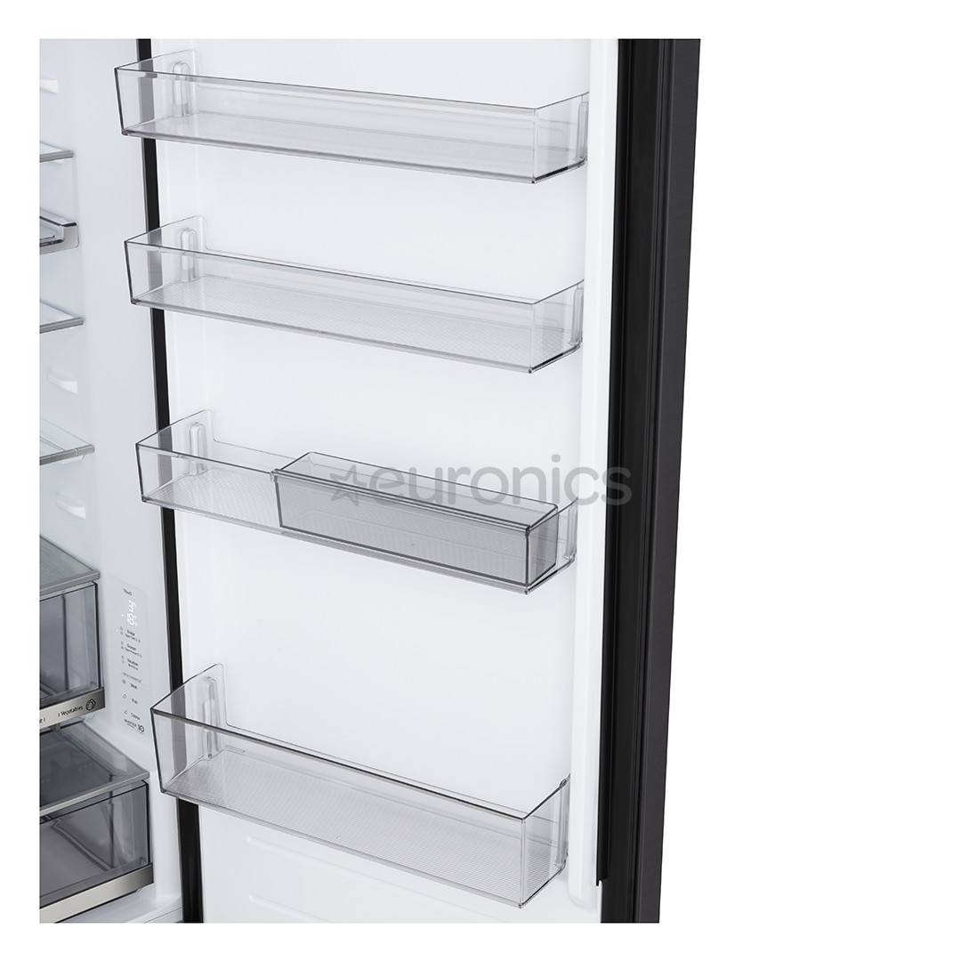 LG, Total No Frost, 375 L, augstums 203 cm, melna tērauda - Ledusskapis