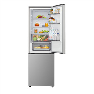 LG, Total No Frost, 333 L, height 186 cm, silver - Refrigerator