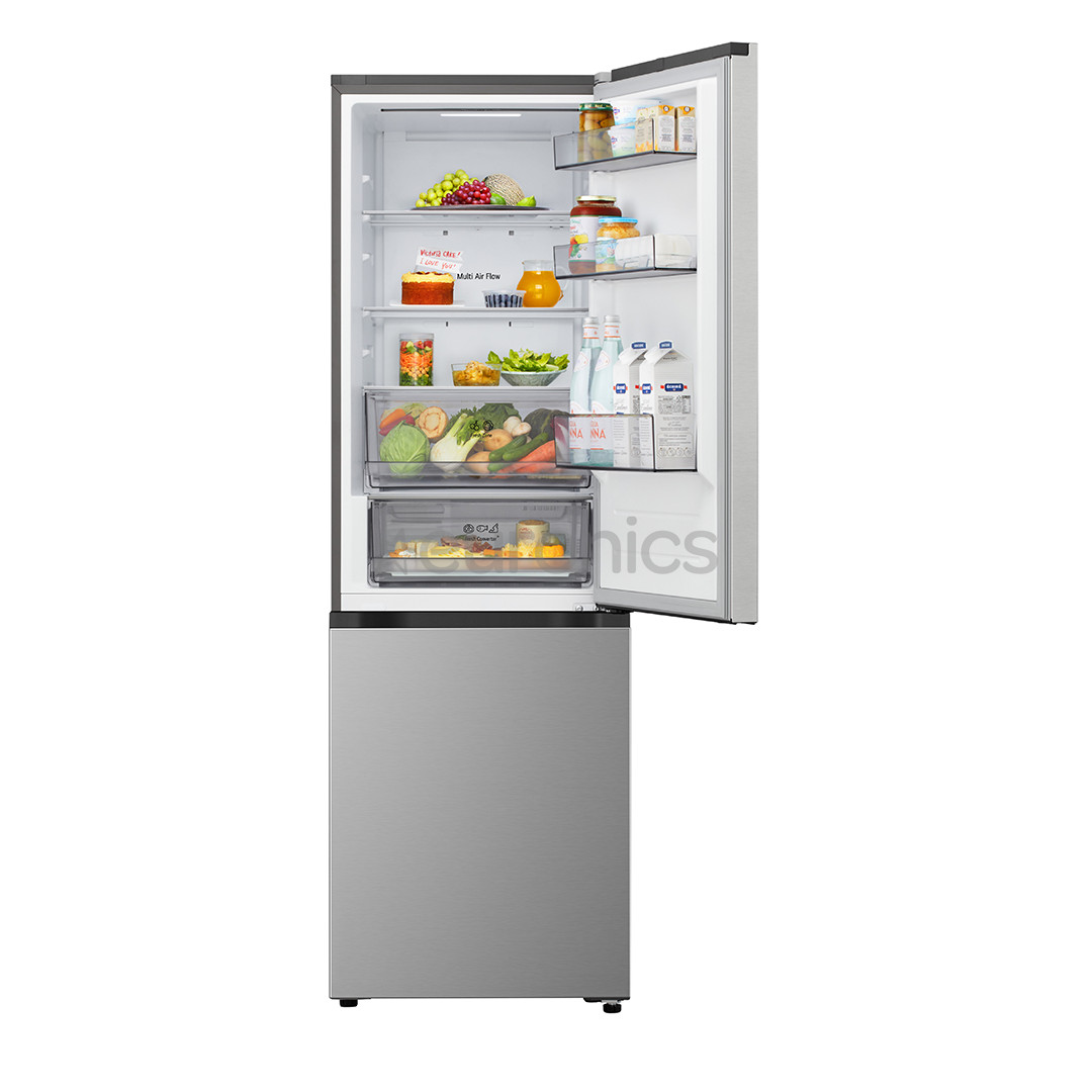 LG, Total No Frost, 333 L, height 186 cm, silver - Refrigerator