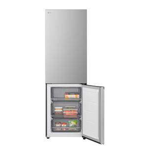 LG, Total No Frost, 333 L, height 186 cm, silver - Refrigerator
