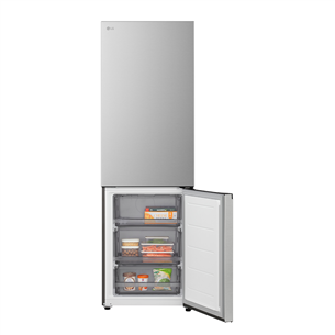 LG, Total No Frost, 333 L, height 186 cm, silver - Refrigerator