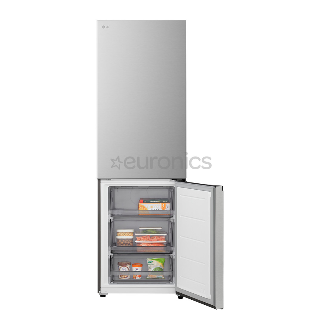 LG, Total No Frost, 333 L, height 186 cm, silver - Refrigerator