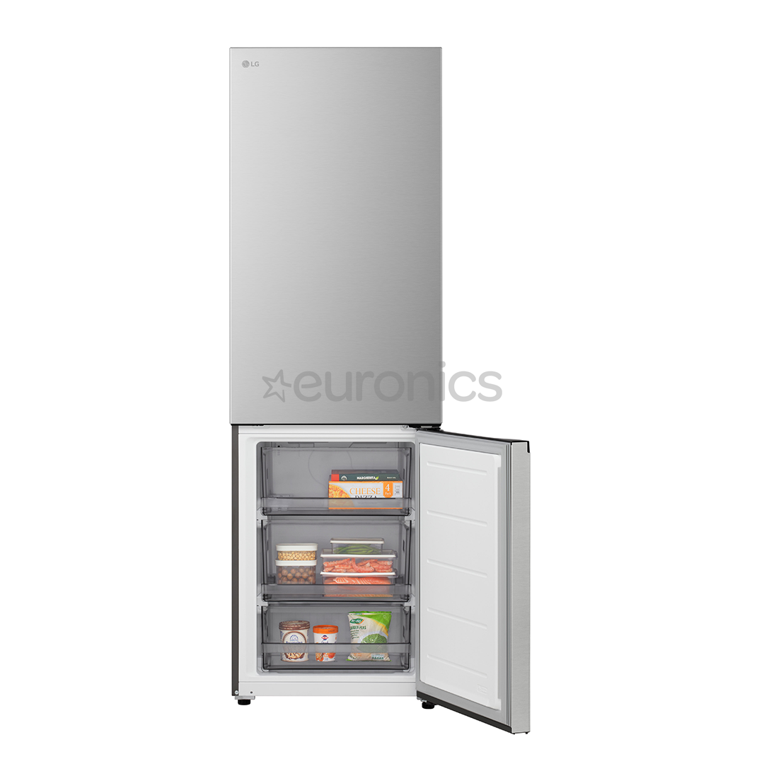 LG, Total No Frost, 333 L, height 186 cm, silver - Refrigerator