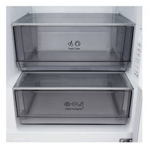 LG, Total No Frost, 333 L, height 186 cm, silver - Refrigerator
