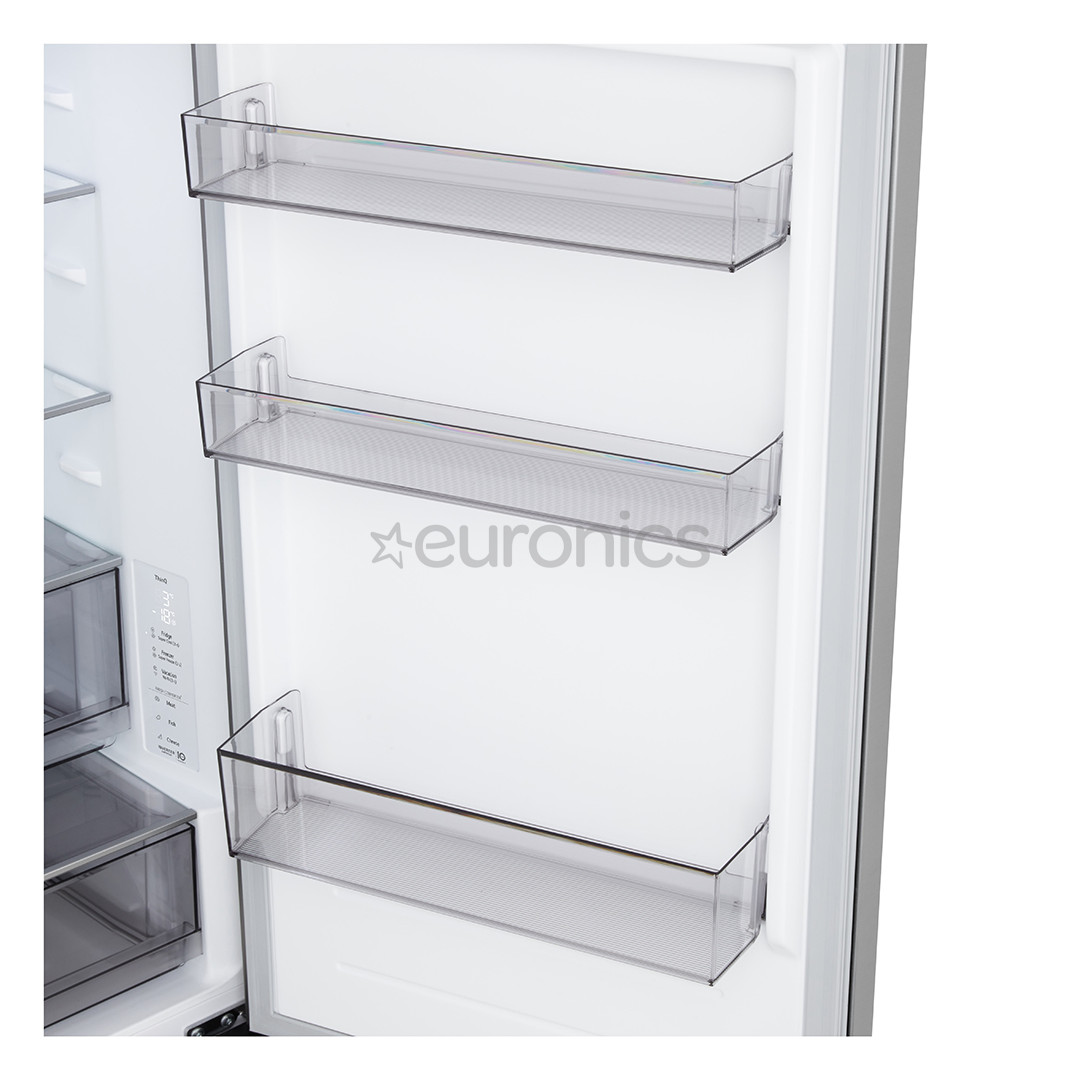 LG, Total No Frost, 333 L, height 186 cm, silver - Refrigerator