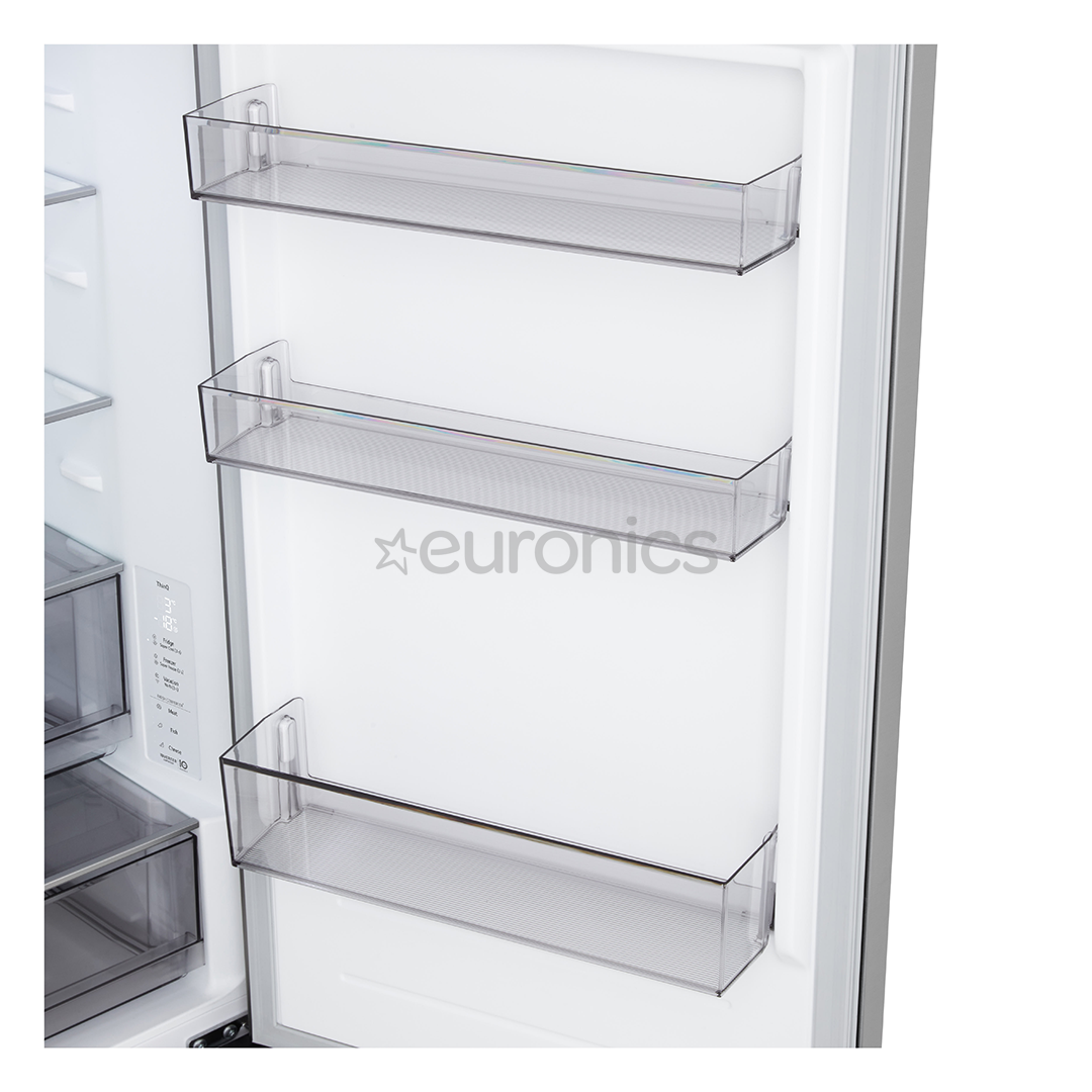 LG, Total No Frost, 333 L, height 186 cm, silver - Refrigerator
