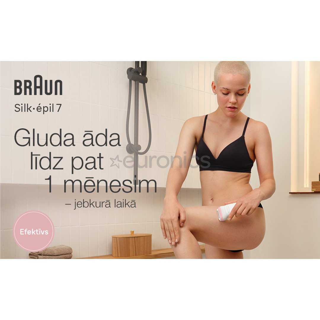 Braun Silk epil 7, Wet & Dry, white/pink - Epilator