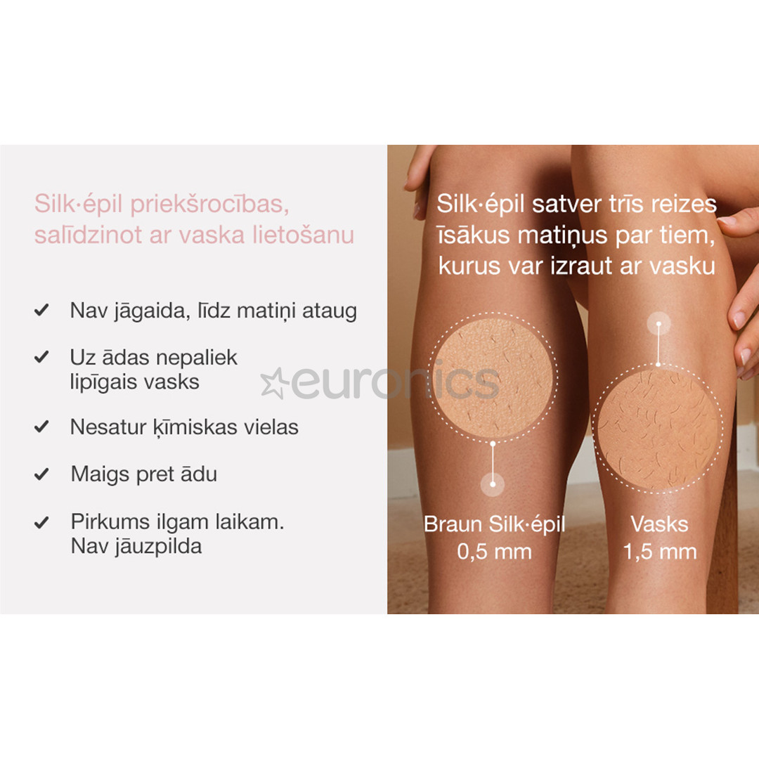 Braun Silk epil 7, balta/rozā - Epilators
