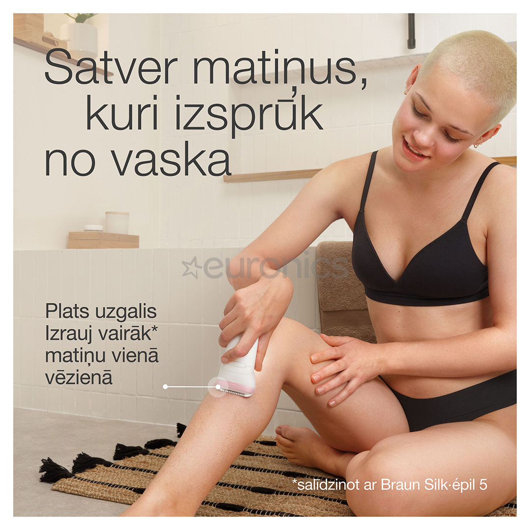 Braun Silk epil 7, balta/rozā - Epilators