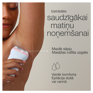 Braun Silk epil 7, balta/rozā - Epilators