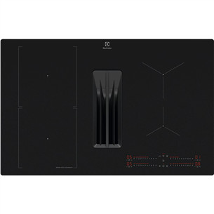 Electrolux 600 Series, platums 80 cm, melna - Iebūvējama indukcijas plīts virsma ar tvaika nosūcēju ECC83443CZ